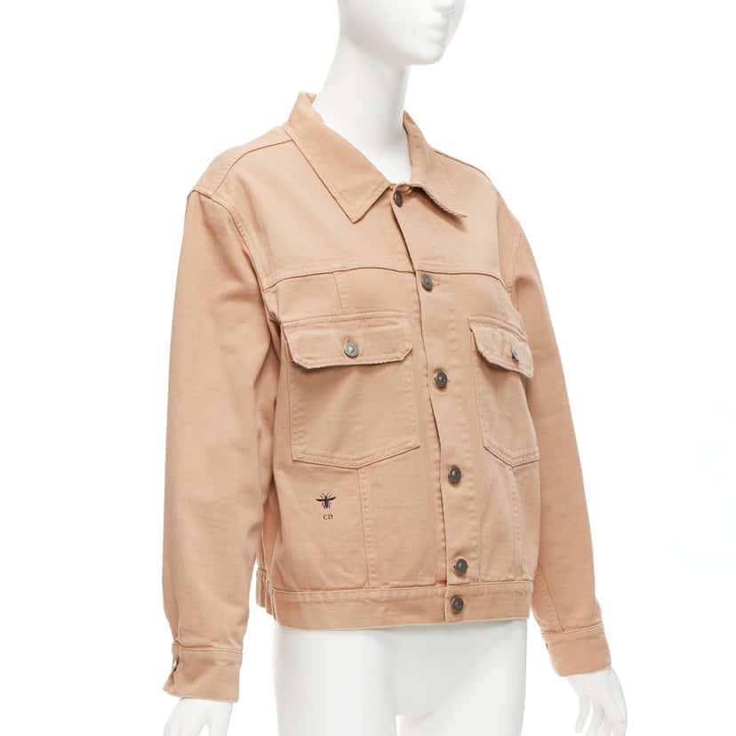 Dior Peach Denim Logo Jacket Pink Very good condition - Inside View