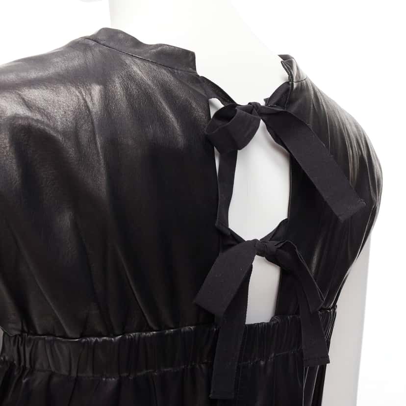 3.1 Phillip Lim Pocketed Lace Dress Black Leather Very good condition - Back View