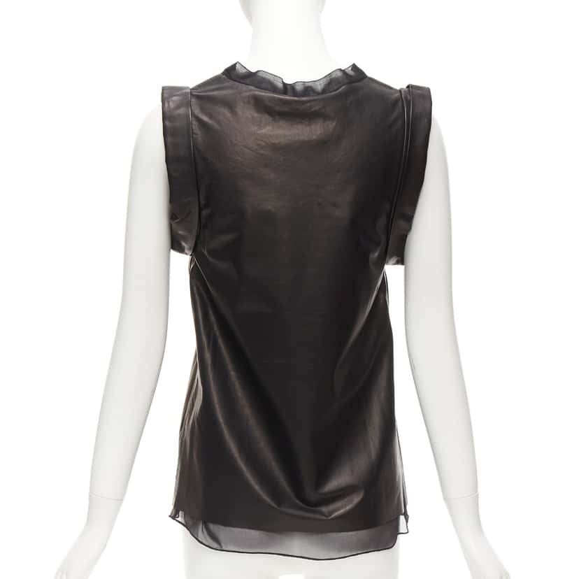 3.1 Phillip Lim Silk Trim Tunic Black Leather Very good condition - Box View