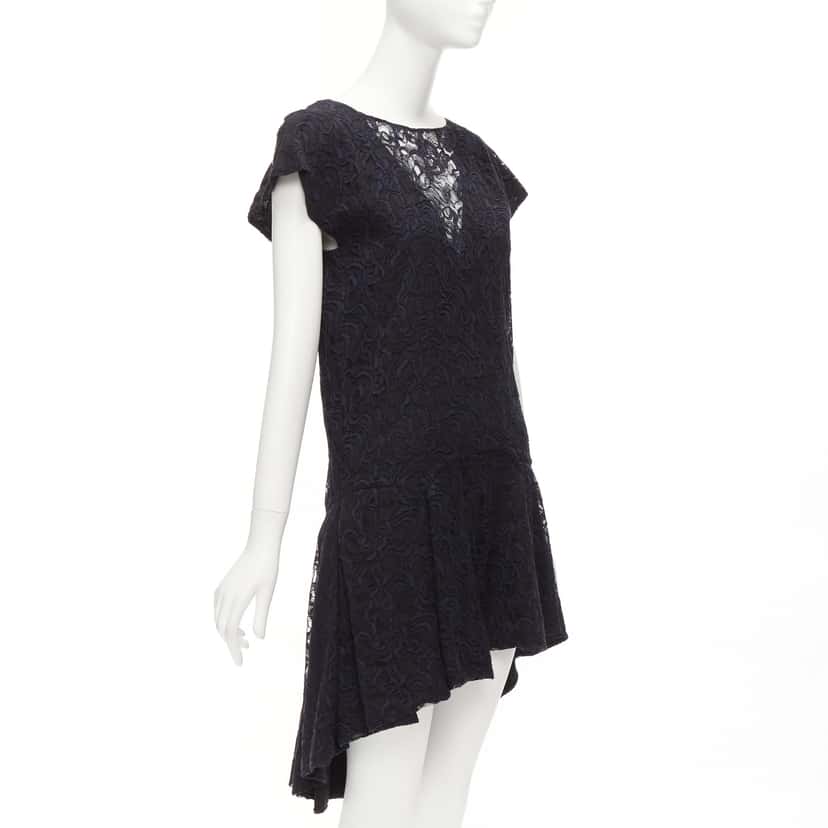 Dior Overlay Ruffle Dress Navy Never worn - Inside View