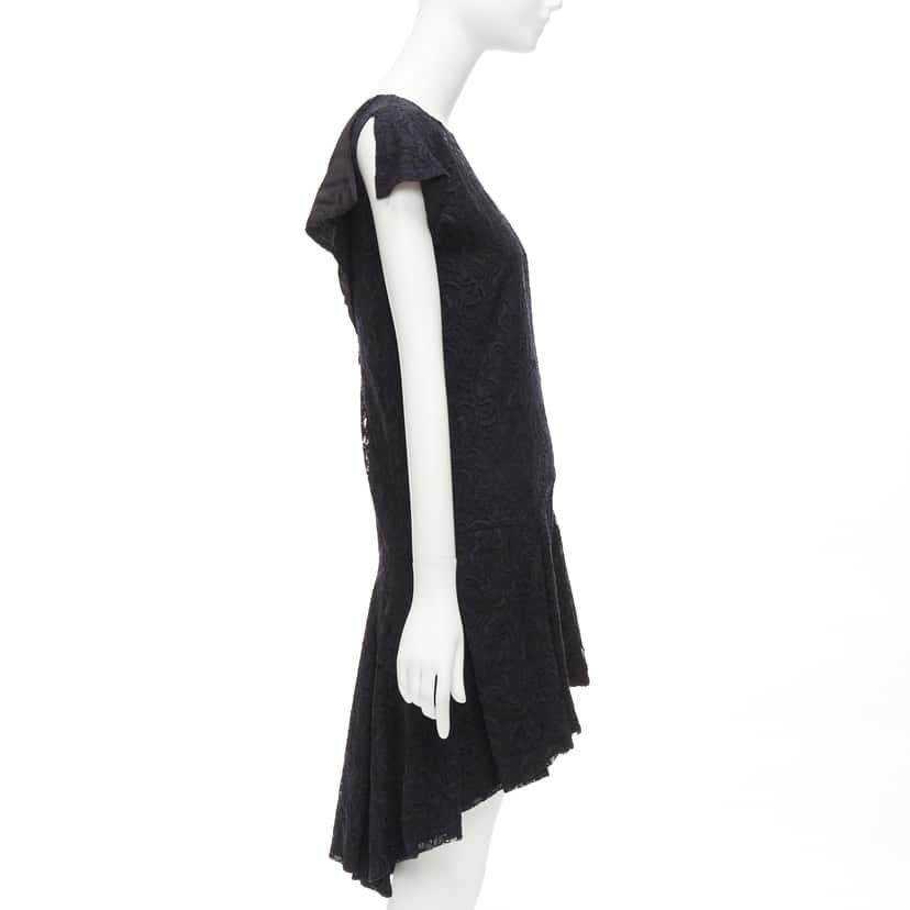 Dior Overlay Ruffle Dress Navy Never worn - Model View