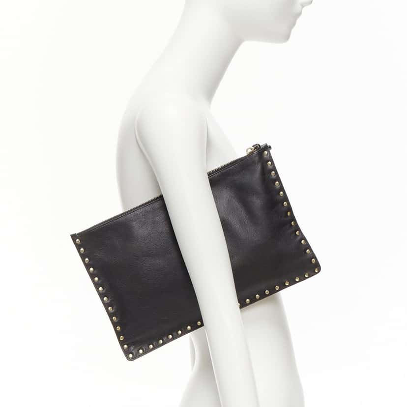 Valentino Garavani Rockstud Black Leather Very good condition - Back View