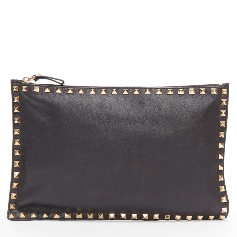 Valentino Garavani Rockstud Black Leather Very good condition - Model View
