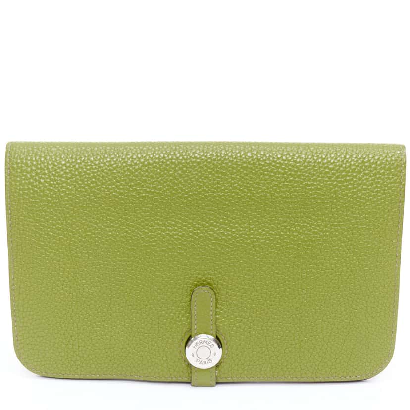 Hermès Dugon Duo Green Leather Good condition - Front View