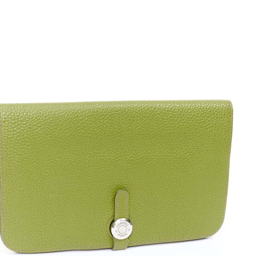 Hermès Dugon Duo Green Leather Good condition - Back View