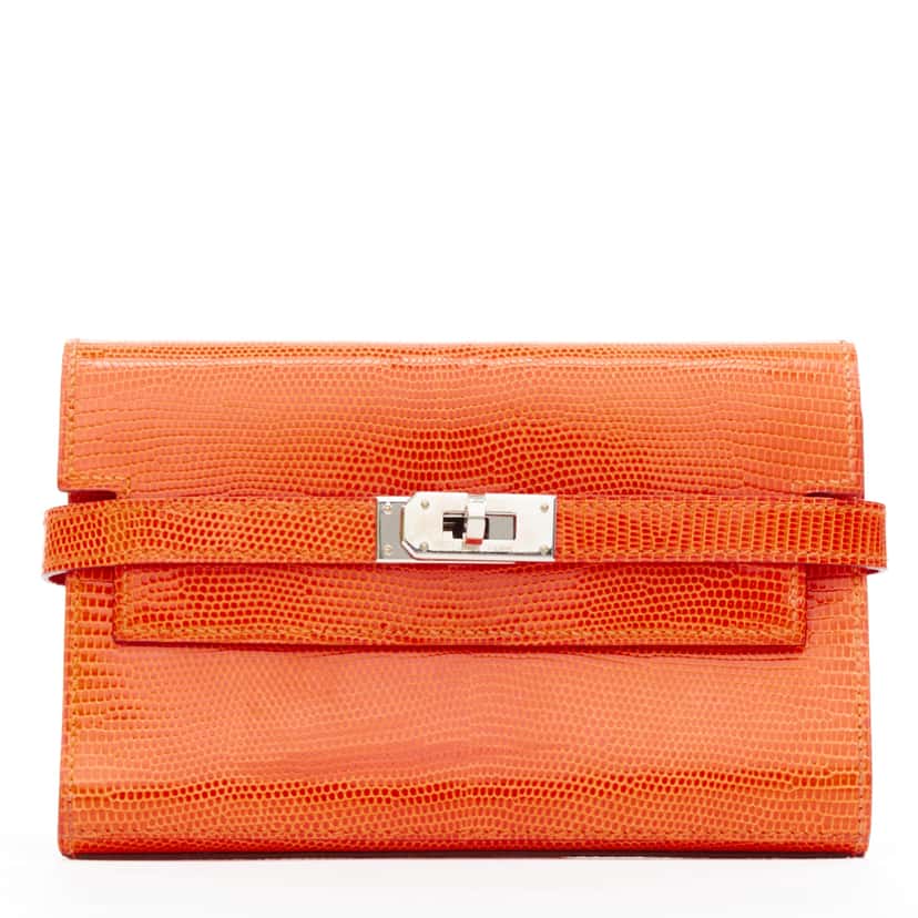 Hermès Kelly Short Orange Leather Fair condition - Front View