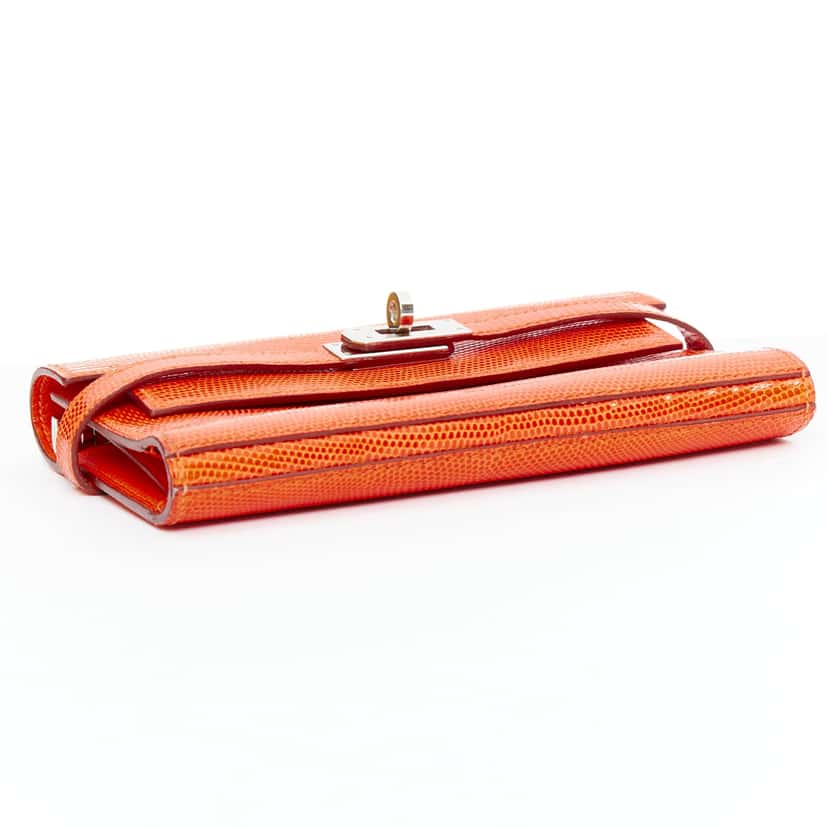 Hermès Kelly Short Orange Leather Fair condition - Model View