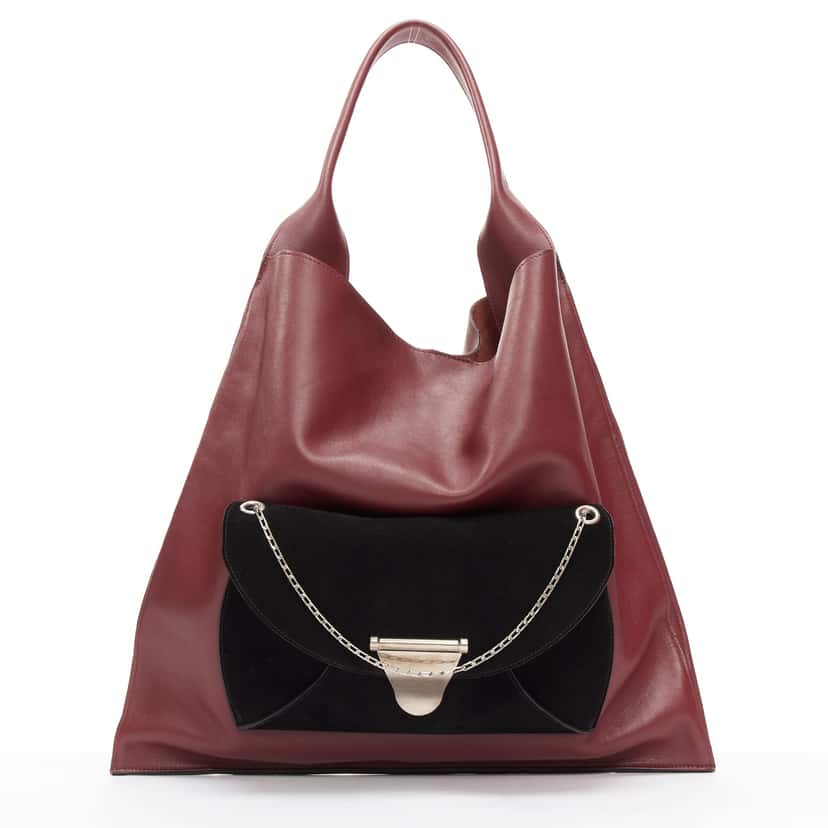 Celine Dual Burgundy Leather Fair condition - Inside View