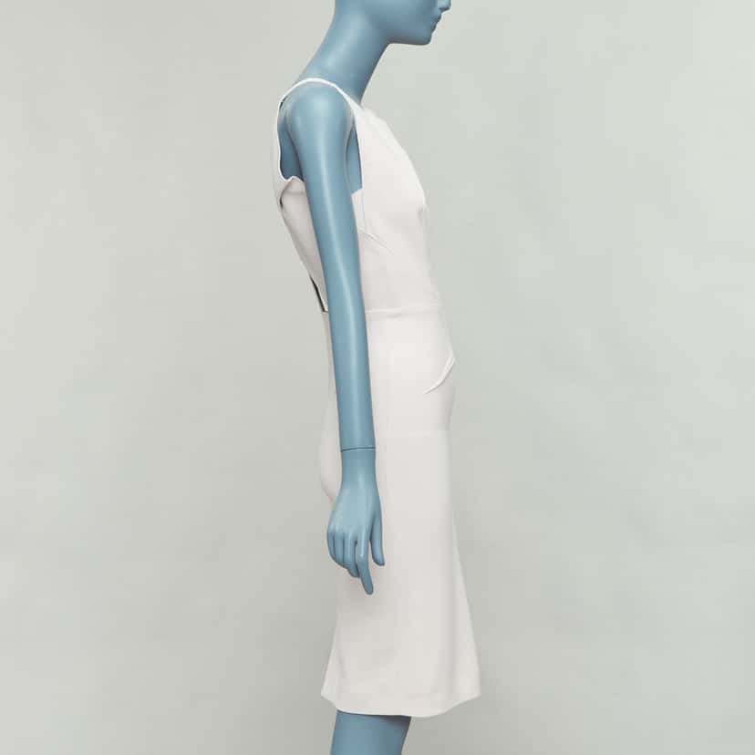 Roland Mouret Origami Pleat Dress Beige Good condition - Model View