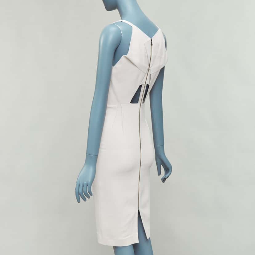 Roland Mouret Origami Pleat Dress Beige Good condition - Box View