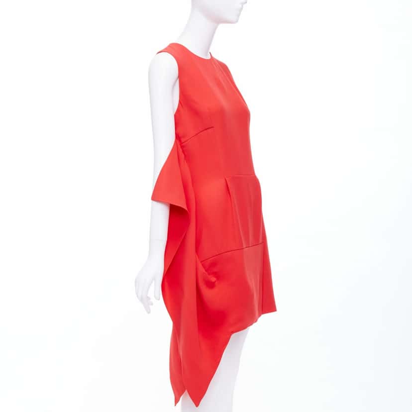 Dior Drape Shift Dress Red Silk Never worn - Back View