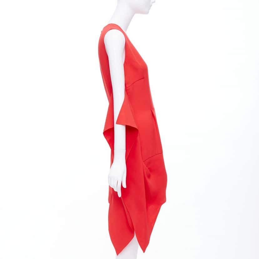 Dior Drape Shift Dress Red Silk Never worn - Inside View