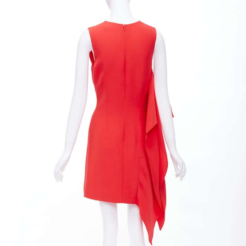 Dior Drape Shift Dress Red Silk Never worn - Model View