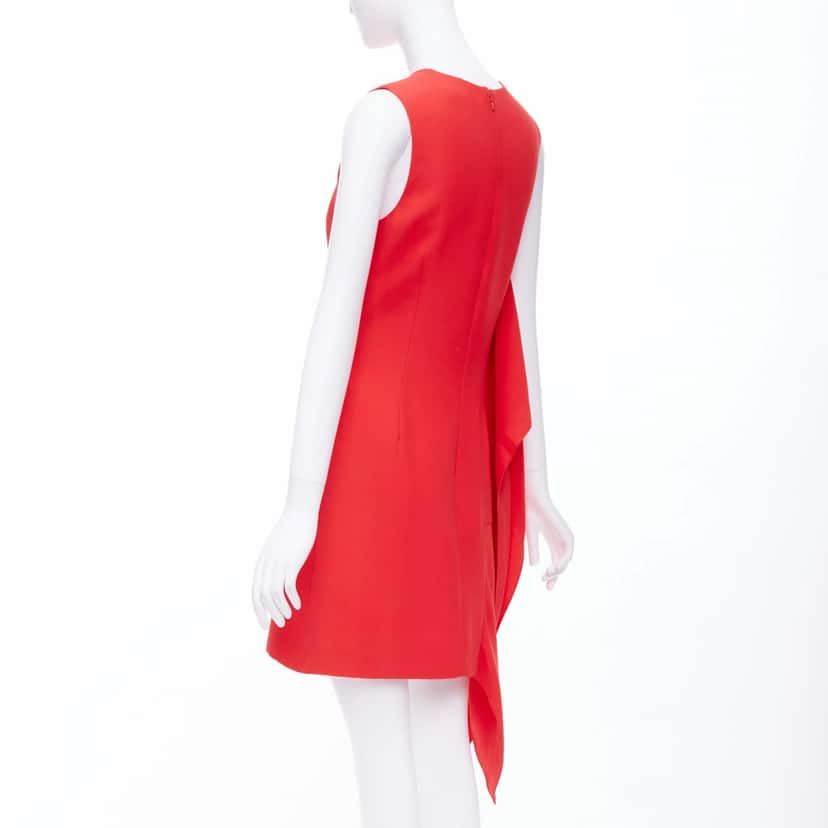 Dior Drape Shift Dress Red Silk Never worn - Box View