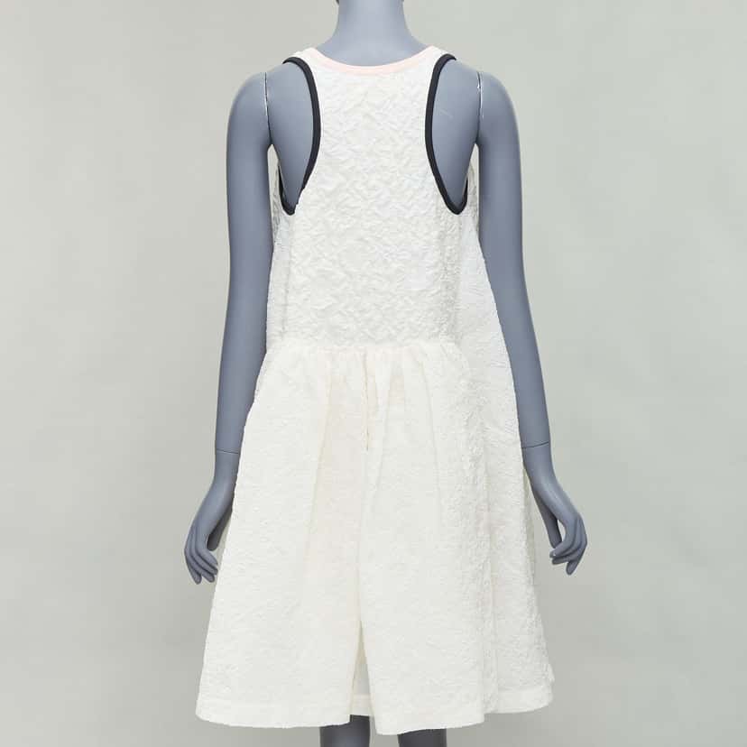 Fendi Cloque Babydoll Dress Ecru Silk Never worn - Box View
