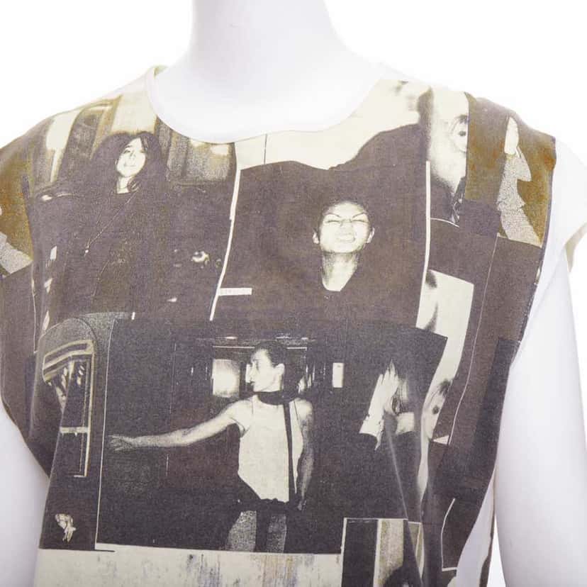 Balenciaga Photo Print Top Grey Cotton Never worn - Back View