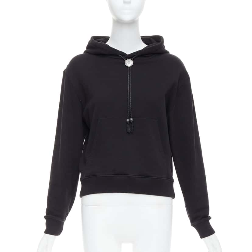 Saint Laurent Cowboy Drawstring Hoodie Black Cotton Very good condition - Front View