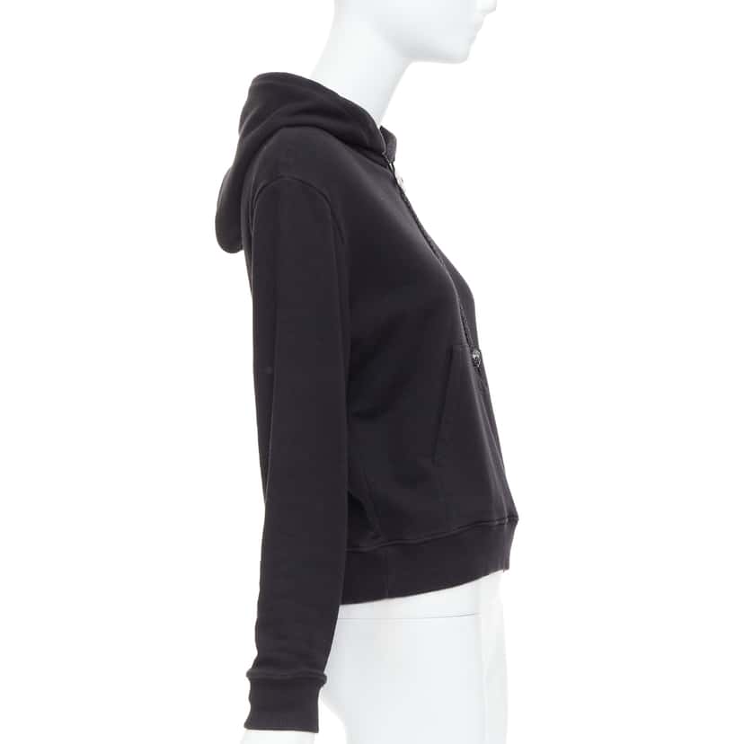 Saint Laurent Cowboy Drawstring Hoodie Black Cotton Very good condition - Model View