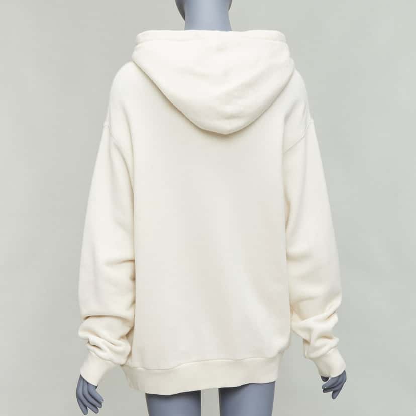 Gucci Embroidery Pearl Hoodie Ecru Cotton Very good condition - Box View