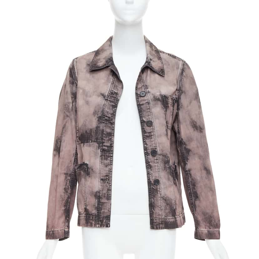 Dior Purple Tie Dye Overshirt Purple Cotton Never worn - Front View