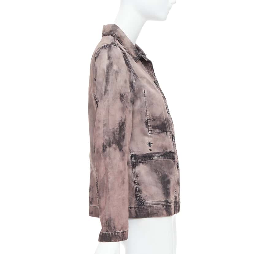Dior Purple Tie Dye Overshirt Purple Cotton Never worn - Box View
