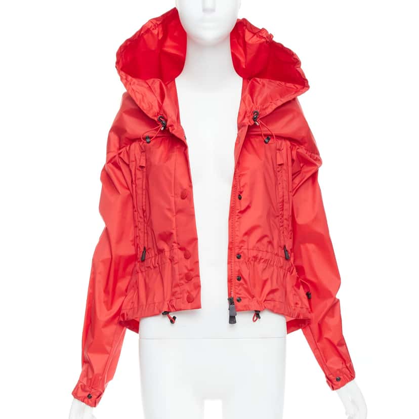 Moncler Red Oversized Windbreaker Red Never worn - Inside View