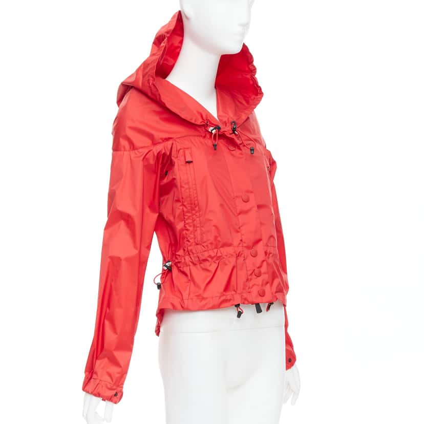 Moncler Red Oversized Windbreaker Red Never worn - Model View