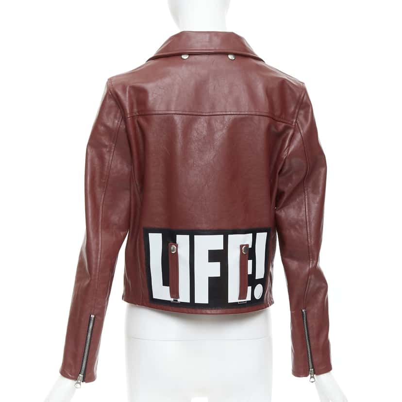 Golden Goose Burgundy Biker Jacket Burgundy Leather Very good condition - Front View