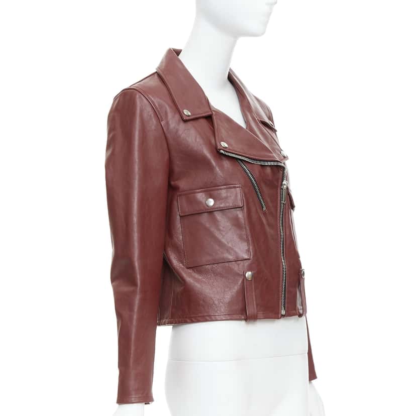 Golden Goose Burgundy Biker Jacket Burgundy Leather Very good condition - Model View