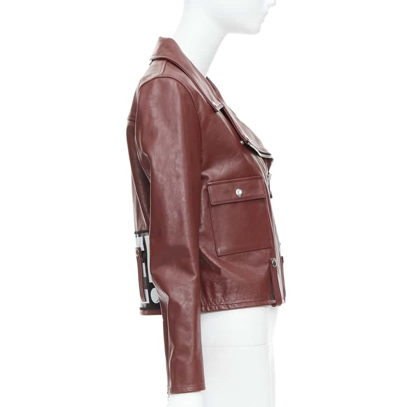 Golden Goose Burgundy Biker Jacket Burgundy Leather Very good condition - Box View