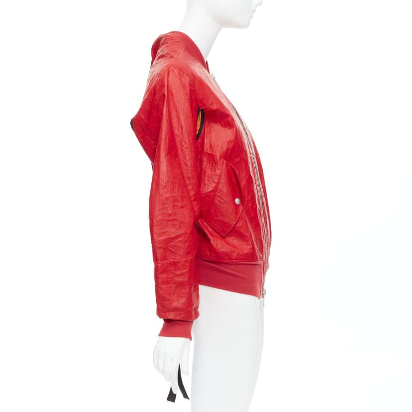 Unravel Project Orange Bomber Jacket Red Leather Never worn - Box View