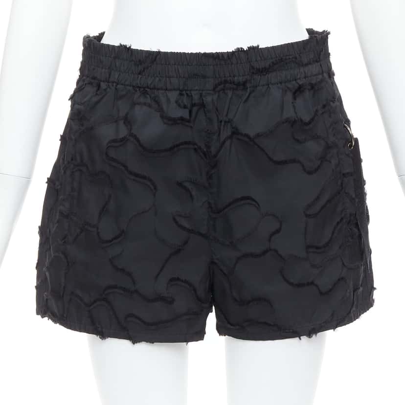Dior Camouflage Patch Shorts Black Polyester Never worn - Front View