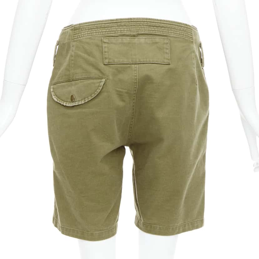 Saint Laurent Stud Kilt Shorts Green Cotton Good condition - Box View