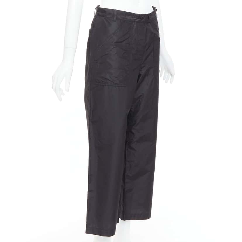 Dior Wide Cargo Pants Black Silk Never worn - Inside View