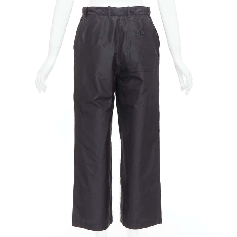 Dior Wide Cargo Pants Black Silk Never worn - Model View