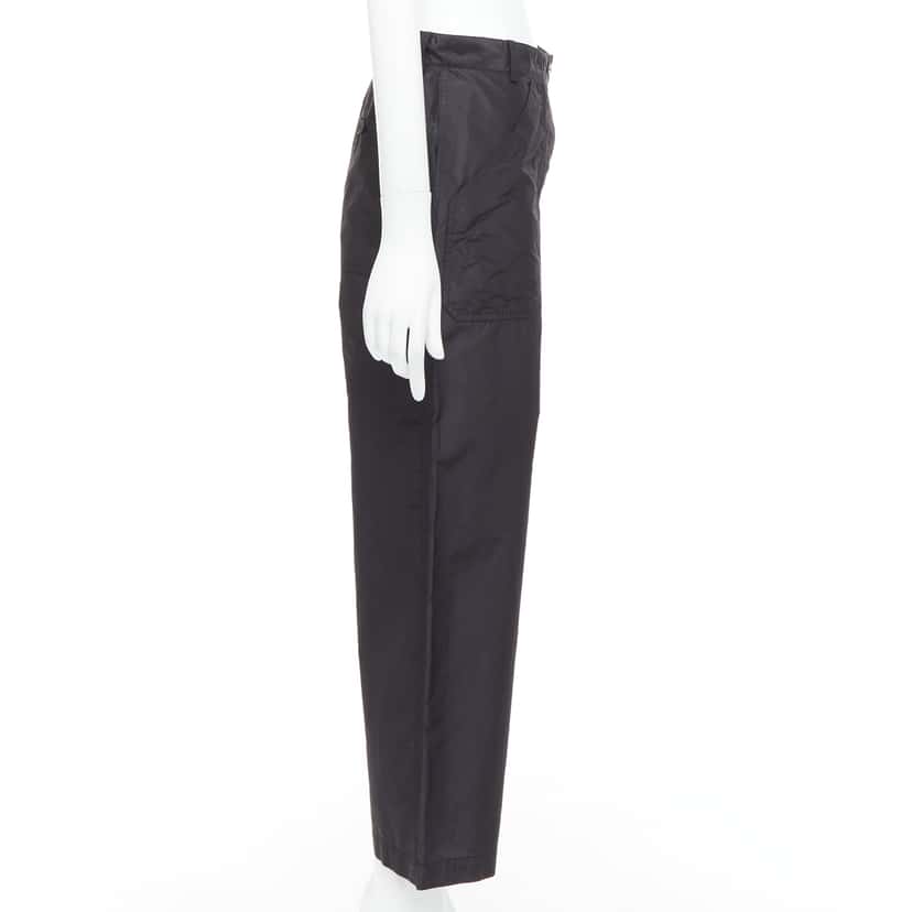 Dior Wide Cargo Pants Black Silk Never worn - Box View