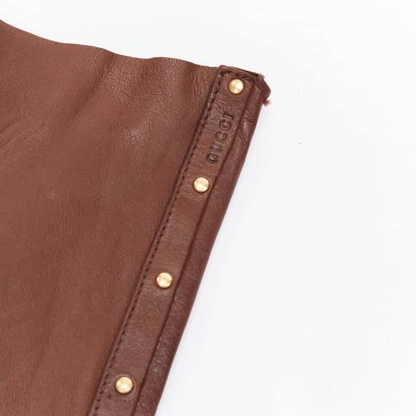 Gucci Architettura Bag Brown Leather Very good condition - Box View