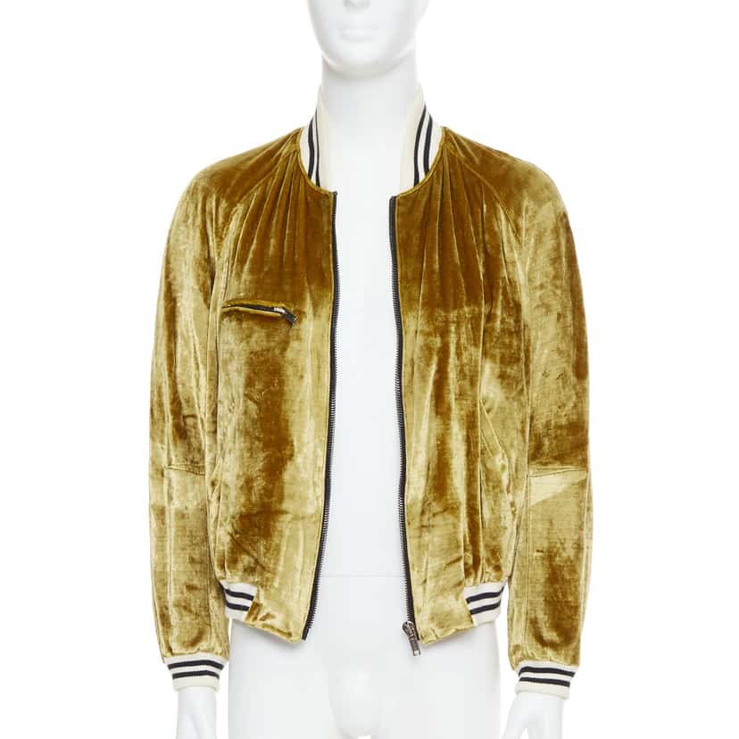 Haider Ackermann Gold Velvet Teddy Jacket Gold Very good condition - Front View