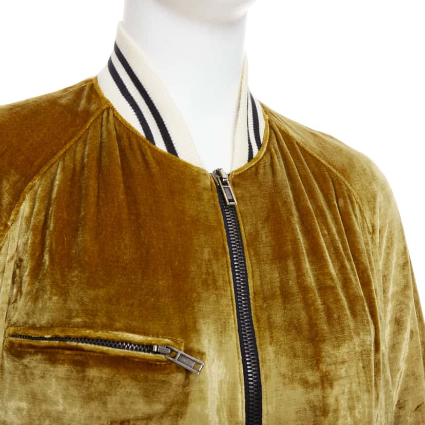 Haider Ackermann Gold Velvet Teddy Jacket Gold Very good condition - Back View