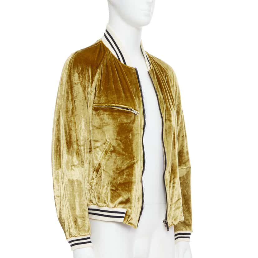 Haider Ackermann Gold Velvet Teddy Jacket Gold Very good condition - Inside View