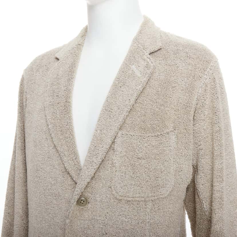 Yohji Yamamoto Beige Jersey Blazer Beige Linen Very good condition - Back View