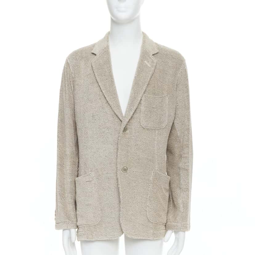Yohji Yamamoto Beige Jersey Blazer Beige Linen Very good condition - Inside View