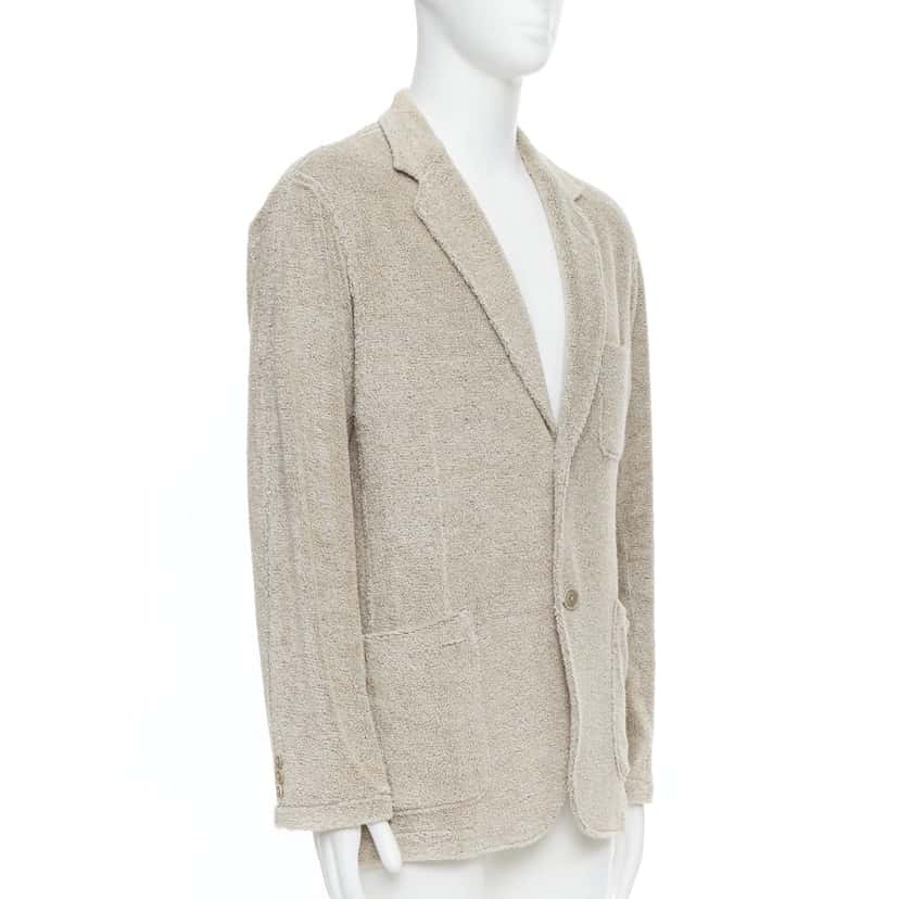 Yohji Yamamoto Beige Jersey Blazer Beige Linen Very good condition - Model View
