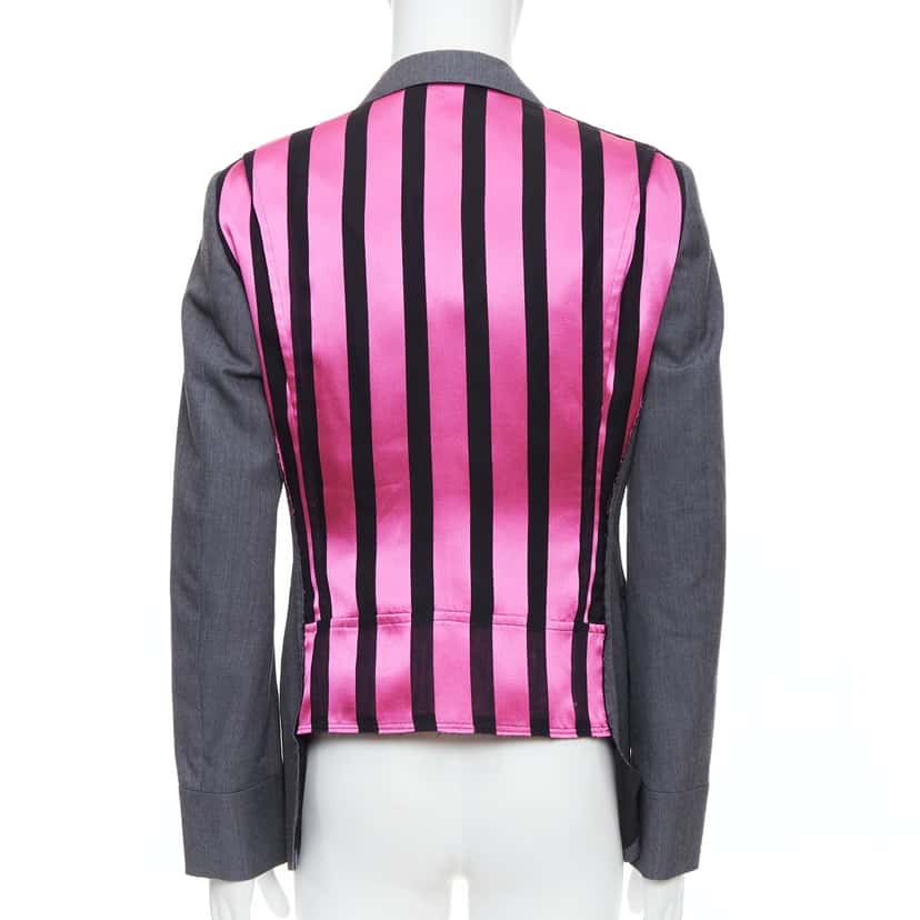 Comme Des Garcons Grey Pink Military Jacket Grey Wool Very good condition - Box View