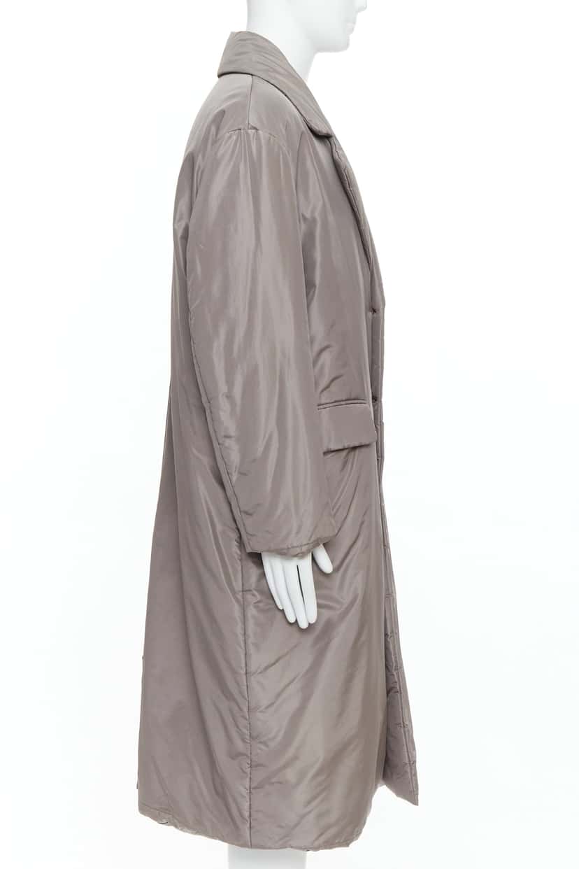 Versace Grey Padded Gold Coat Beige Very good condition - Model View