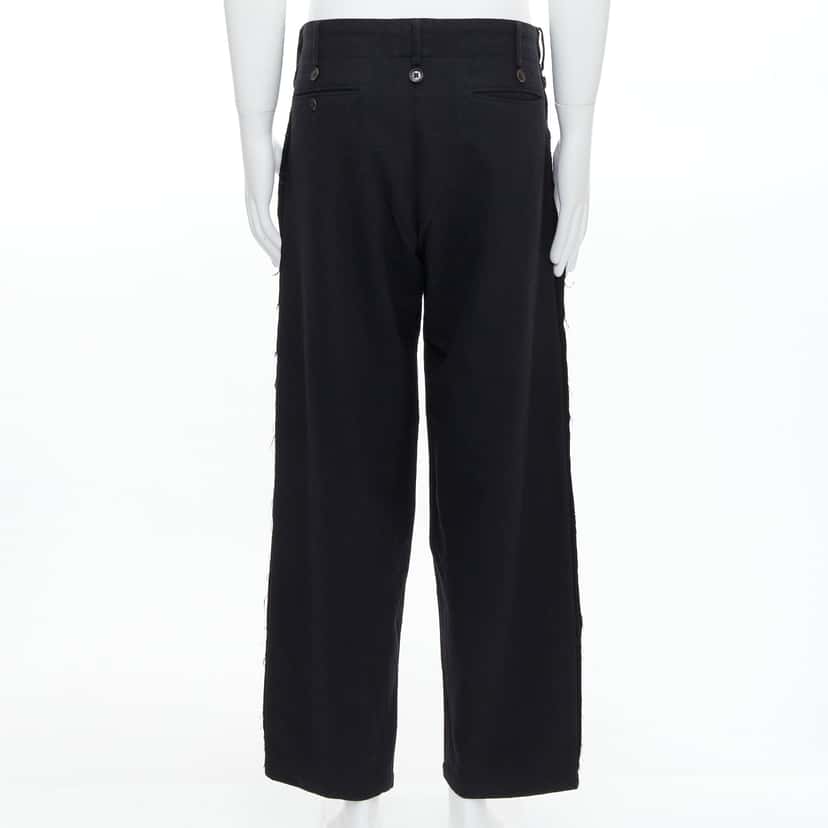 Yohji Yamamoto Raw Edge Pants Black Wool Never worn - Box View