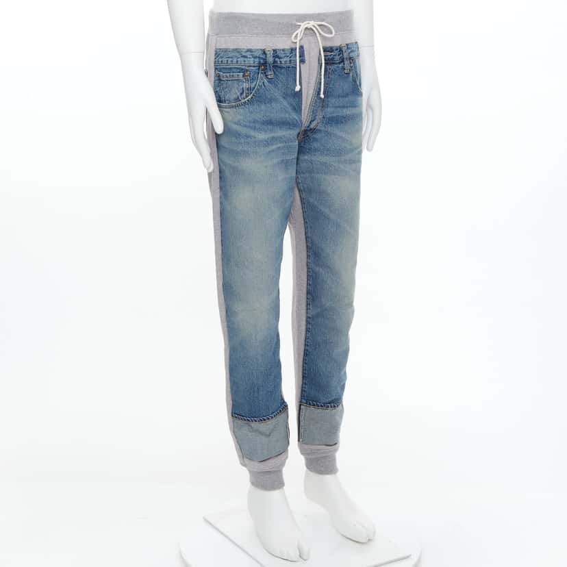 Junya Watanabe Patch Joggers Blue Cotton Never worn - Inside View