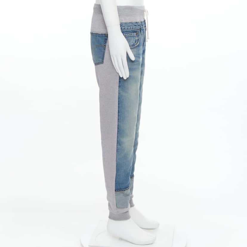 Junya Watanabe Patch Joggers Blue Cotton Never worn - Model View