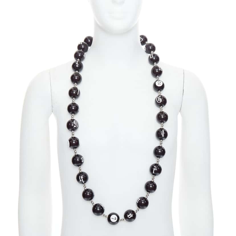 John Galliano Gothic Necklace Black Plastic Good condition - Front View