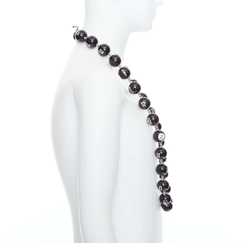John Galliano Gothic Necklace Black Plastic Good condition - Model View